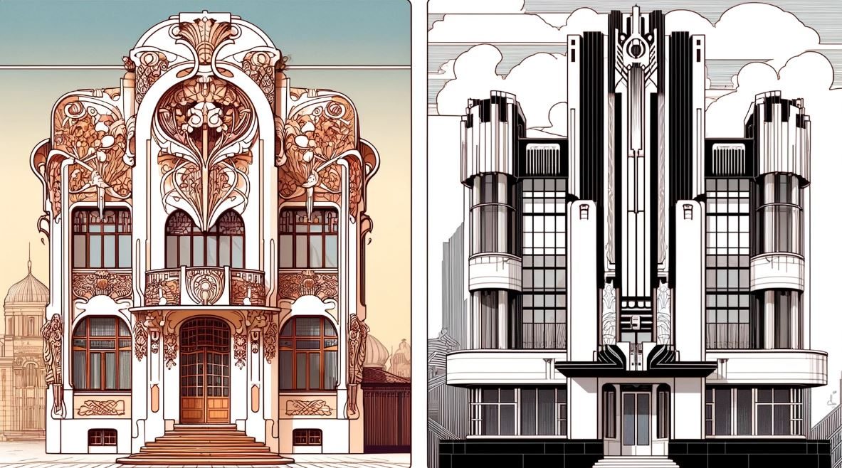 Les différences entre l'Art nouveau et l'Art déco