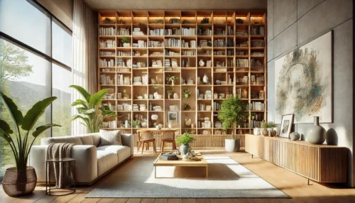 L'aménagement d'une bibliothèque sur mesure dans une salle de séjour