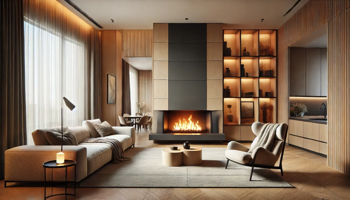 L'intégration d'une cheminée dans un intérieur moderne